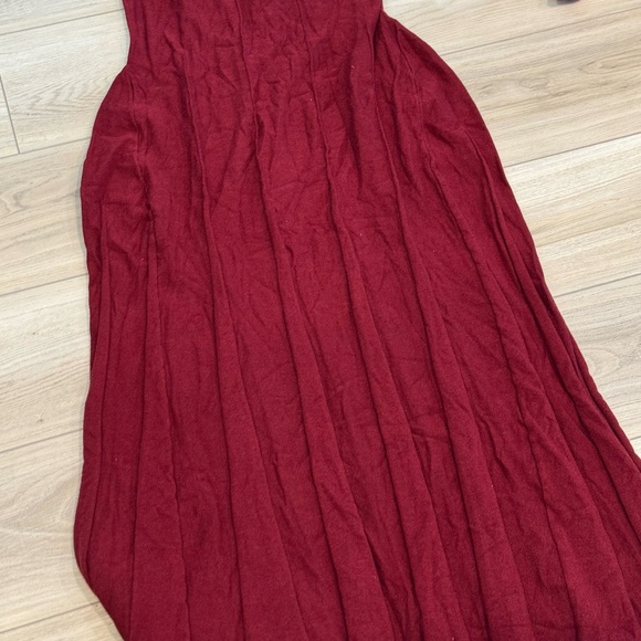 Off Shoulder Pleated Sweater Dress - Picture 2 of 2